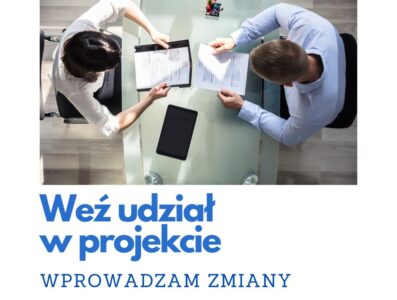 Weź udział w projekcie WPROWADZAM ZMIANY