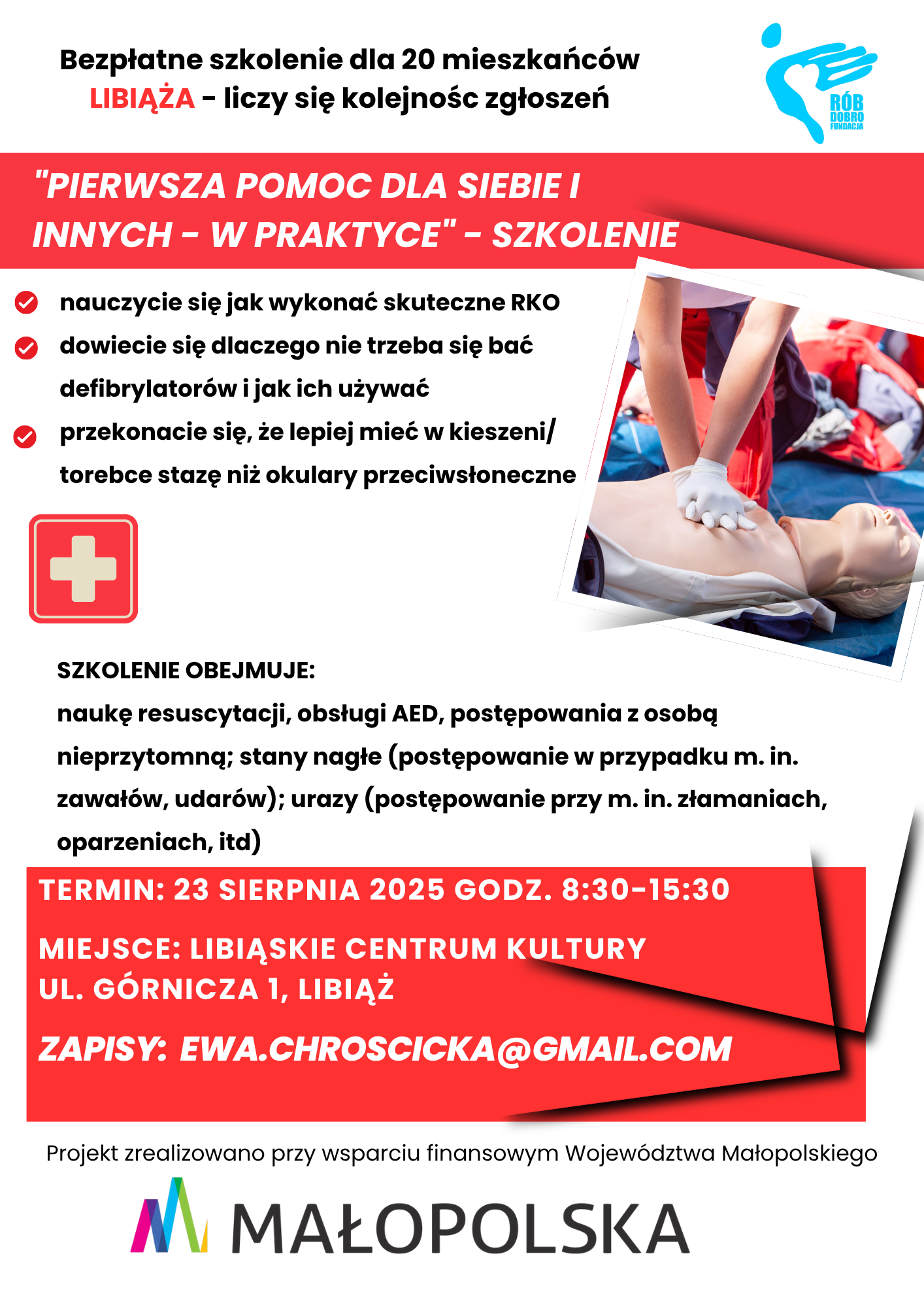 Bezpłatne szkolenie z pierwszej pomocy w Libiążu – zapisz się już dziś!