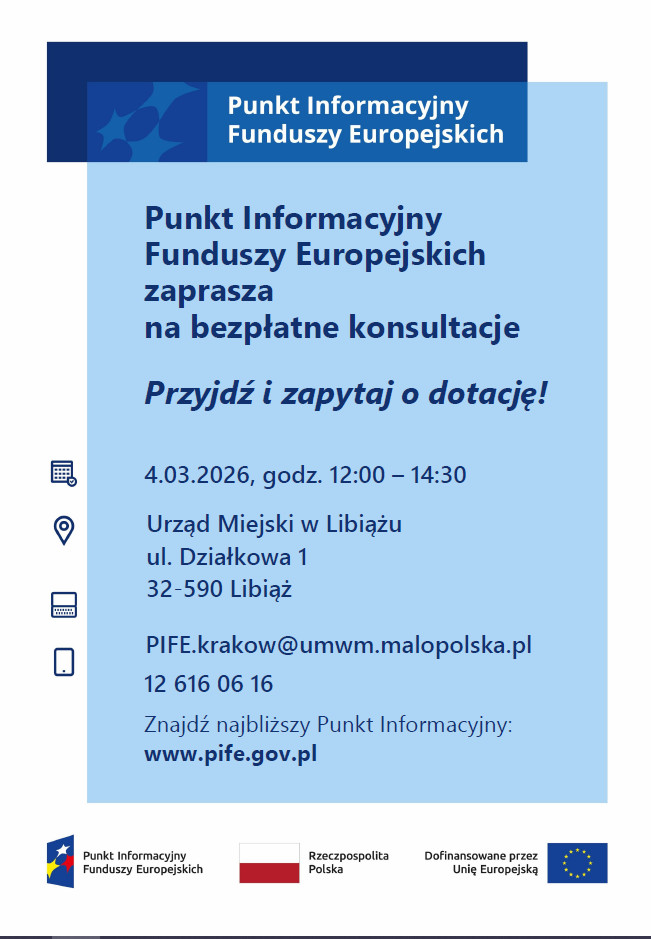 Plakat spotkanie w sprawie funduszy unijnych