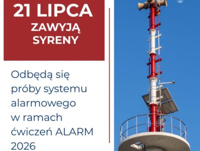 Uwaga! Ćwiczenia Alarm 2026 – zawyją syreny