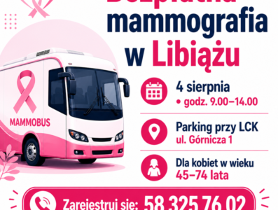 Bezpłatna mammografia w Libiążu. Mammobus przyjedzie 4 sierpnia