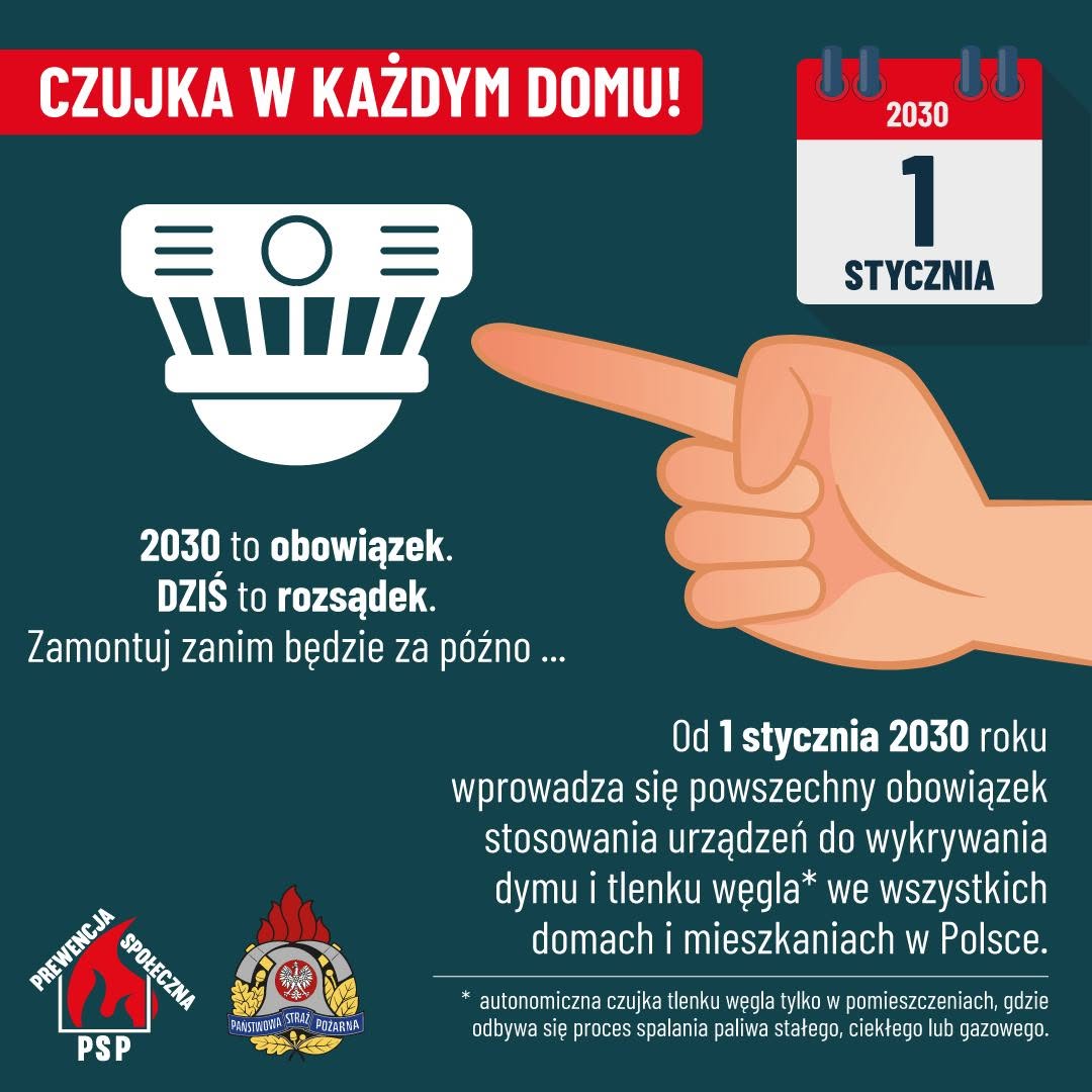 Bezpieczny dom w sezonie grzewczym. Ruszyła kampania „Czujka na straży Twojego bezpieczeństwa”